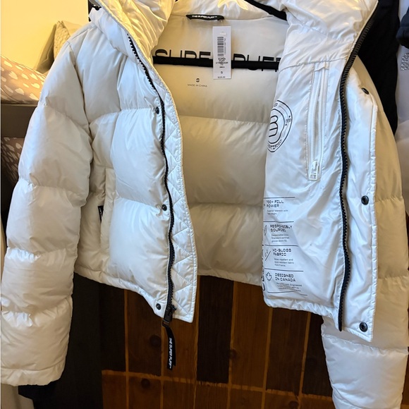 Aritzia Super Puff Xshorty Jacket birch hi gloss - Picture 2 of 6